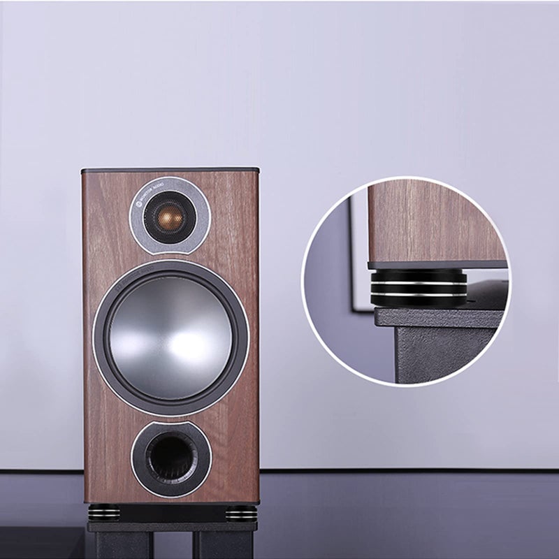 Tertullus 4 Pcs HiFi Speaker Isolation Feet 40x20mm Aluminum Speaker Spike Pad for Turntable, Subwoofers, Amplifier, HiFi Devices, Dac, Recorder, Cd (Black) - Image 2